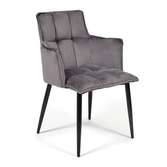 Кресло SASKIA (mod. 8283) / 1 шт. в упаковке металл/ткань, 55 х 61 х 85см, серый (G-062-40)/черный