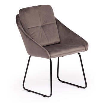 Кресло STAR (mod. CY-1919) / 1 шт. в упаковке вельвет/металл, 68 х 60 х 88 см , серый (HLR 24)/черный