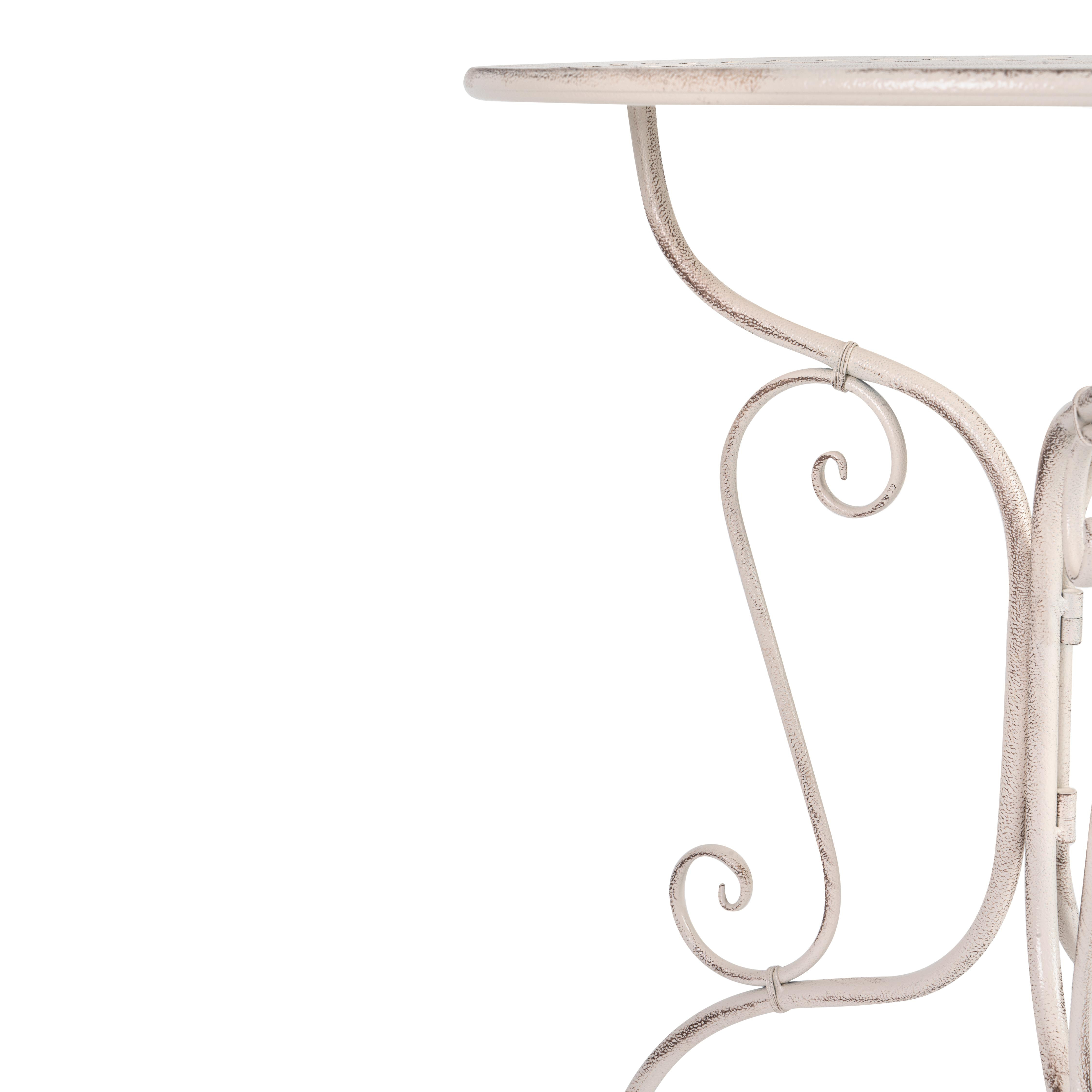 Комплект (стол + 2 стула) Secret de Maison Monique (mod. PL08-6241.6242) металл, стол:62*73, стул: 48*40*93, Античный белый (Antique White)
