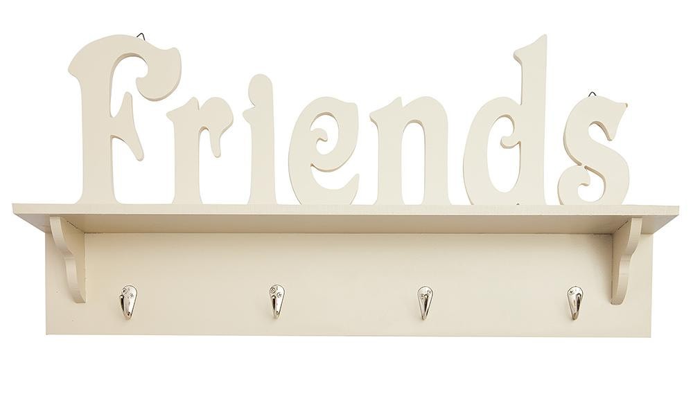 Вешалка Secret De Maison FRIENDS ( mod. HK15-404 ) paulownia, мдф, 60x9x30см, Белый (White)