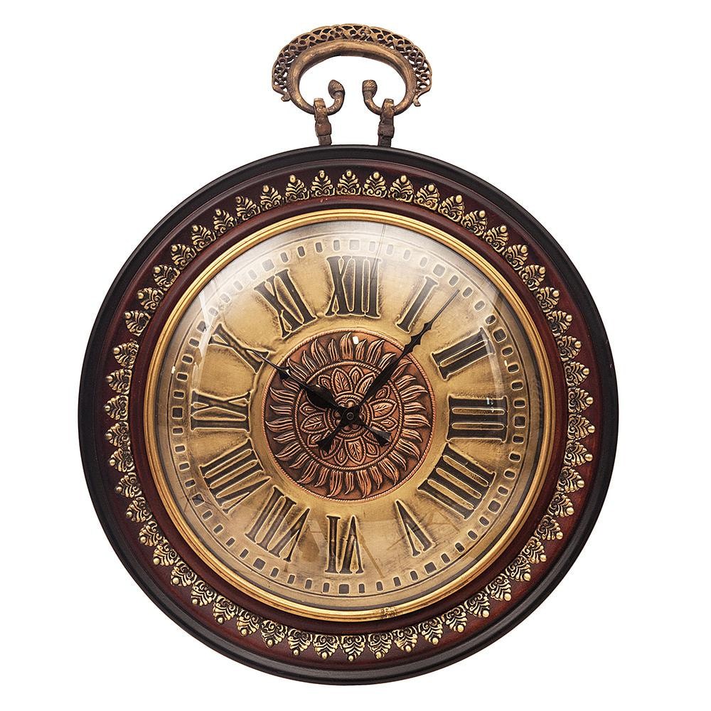 Часы Secret De Maison MADRAS ( mod. FS-1663 ) дерево манго/металл, 44х8х47см, коричневый/медный