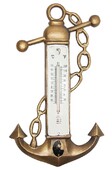 Термометр #27115 сплав алюминий/латунь, 37х21см, цвет: Античная медь (Antique Brass)