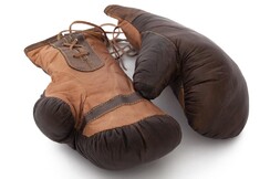 Боксерские перчатки Secret De Maison PUNCH ( mod. M-1202G ) кожа буйвола, размер L, коричневый