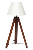 Лампа напольная на треноге Secret De Maison ( mod. 18604 BA ) латунь/дерево полисандр, высота 189см, античная медь/коричневый