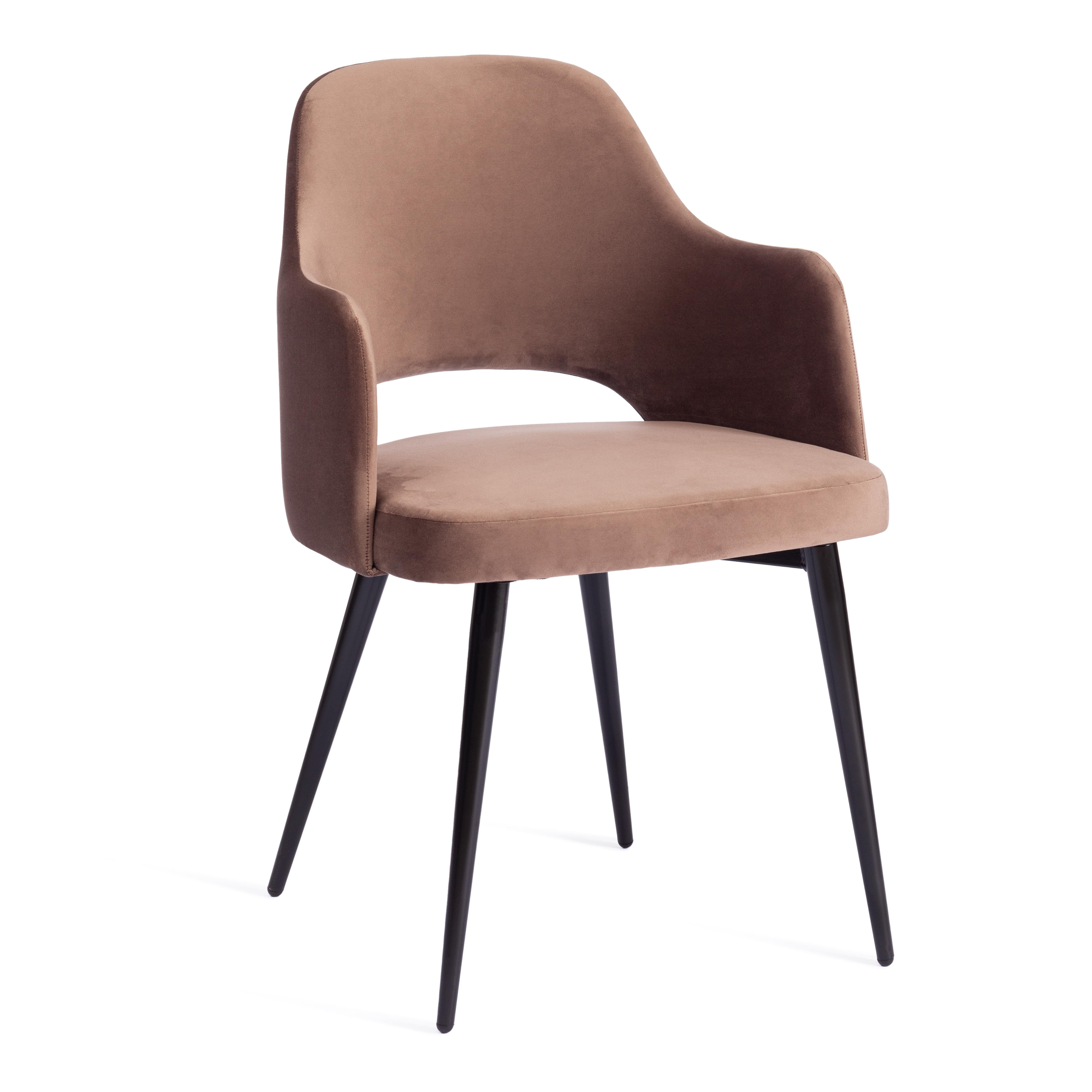 Кресло VALKYRIA 2 (mod. 718) ткань/металл, 55х55х80 см, высота до сиденья 48 см, коричневый barkhat 12/черный