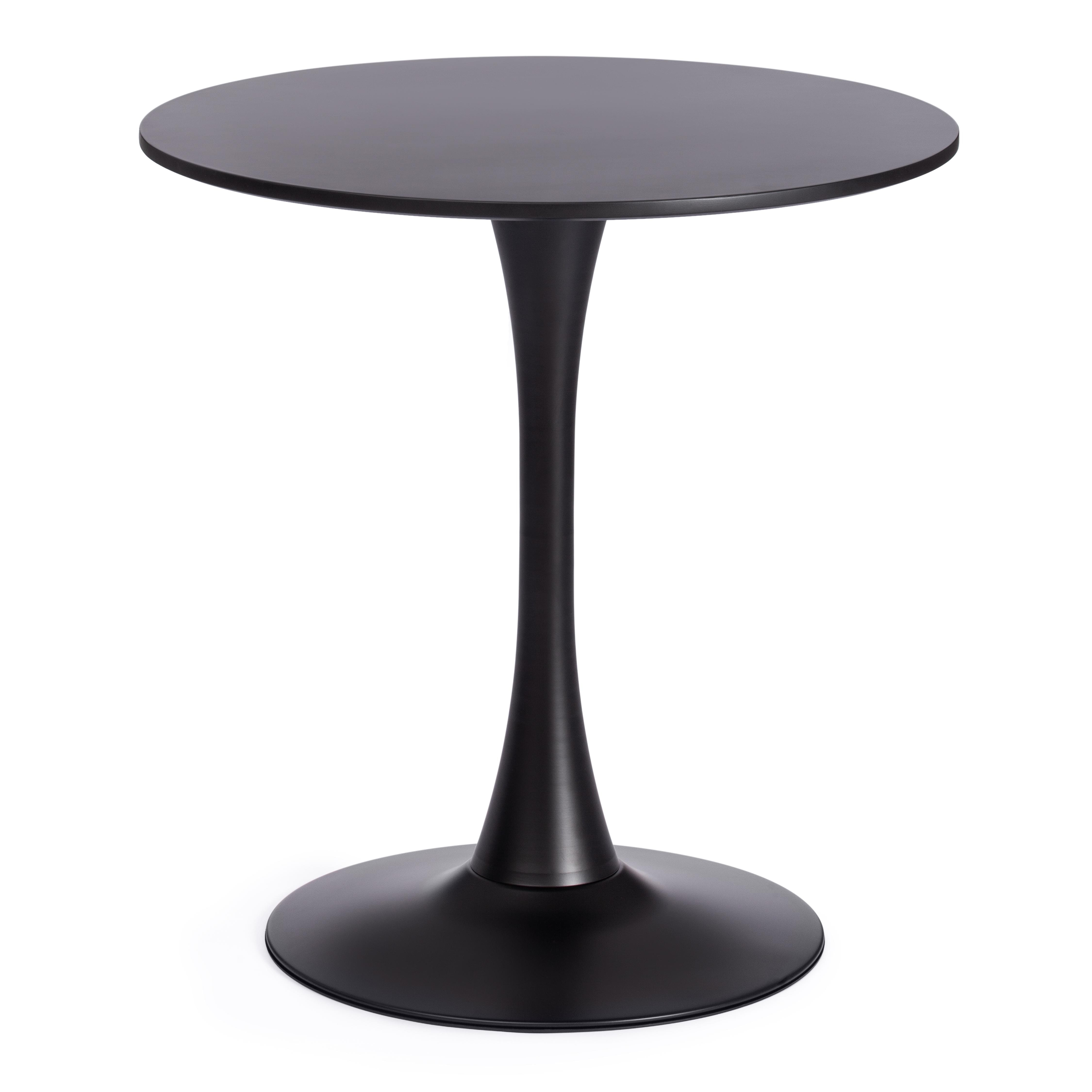 Стол TULIP 70 (mod. 46) металл / МДФ, 70 x 70 x 75 см, Black (черный)