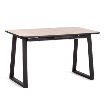 Стол Maltido/Малтидо ЛДСП/HPL/металл, 130 х 75+30 х 75 см, Агат серый/чёрный