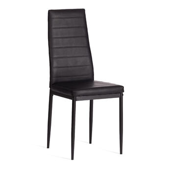 Стул Easy Chair (mod. 24-1) металл, экокожа, 49 х 41 х 98 см, Black (Черный) / Black (Черный)