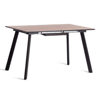 Стол обеденный DARWIN МДФ HPL 0,6 мм/металл, 85х130-170х75 см, Дуб Вотан/чёрный