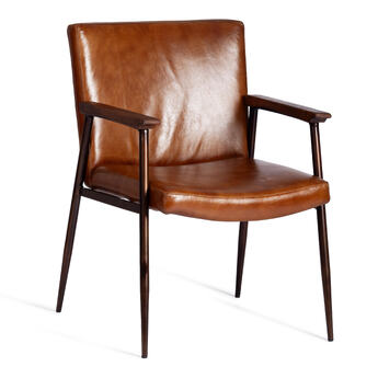 Кресло Secret De Maison LINES (mod. 2865) металл, кожа буйвола, 62 x 67 x 85 см (65 x 70 x 67 см), Античный светлый