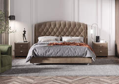 Кровать Secret de Maison Venezia хакки (вельвет), 149 х 225 х 120
