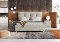 Кровать Secret de Maison Caprice песочный (рогожка), 95 х 214 х 110
