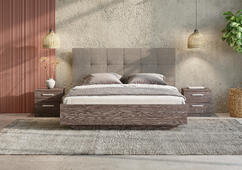Кровать Secret de Maison Vena ясень анкор/песочный (рогожка), 190 х 210 х 112