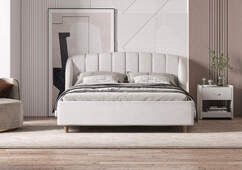 Кровать Secret de Maison Valencia белый (микровелюр), 172 х 216 х 103