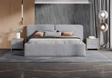 Кровать Secret de Maison Europa серый (фултон), 140 х 235 х 93