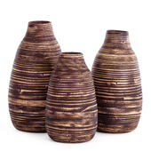Набор ваз Secret De Maison VENCH ( mod. LS-0184 ) бамбук,  23 х 23 х 41 см , 20 х 20 х 36 см, 18 х 18 х 31 с, коричневый/бежевый