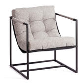 Кресло Charli/Чарли рогожка, серо-бежевый, 3M 16/2, 70х70х84 см