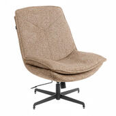 Кресло лаунж Cosmo велюр/букле, VT shape latte