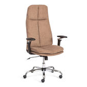 Кресло Eton хром 5D ткань, светло-коричневый, KUB 03