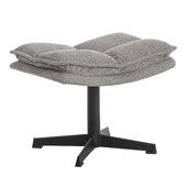 Пуф Reflex/Рефлекс велюр/букле (HYP), светло-серый