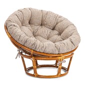 Кресло PAPASAN/ПАПАСАН 23/01 W /с подушкой/ 115х101х104см, пекан орех, подушка рогожка, меланж
