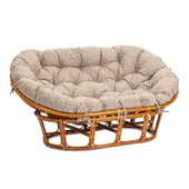 Диван Мамасан/Mamasan (23/02 W) /с подушкой/ 169х102х80см, медовый, матрац 182х119см, рогожка, меланж