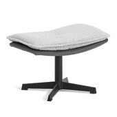 Пуф Космо/Cosmo велюр/букле/экокожа, vt шейп серый/графит