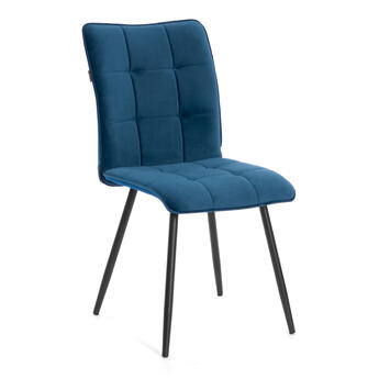 Стул обеденный Bari LT, велюр, Dark blue (темно-синий), 41х55х89 см