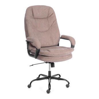 Кресло COMFORT Lux (22) metalBL ткань, светло-коричневый, KUB 03