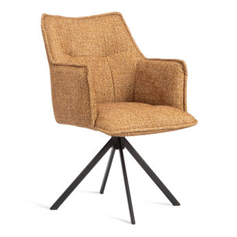 Кресло Lutz/Луц хром велюр/букле, VT shape amber