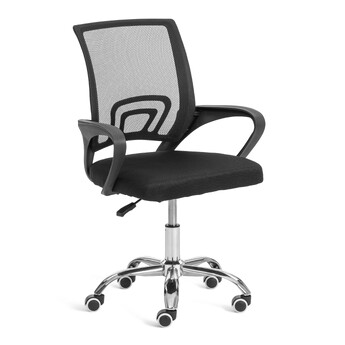 Кресло компьютерное БМ-520М/BM-520M ткань/хром, черный, 47х48х84-94 см (уценка)