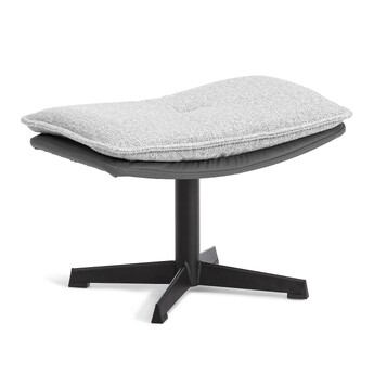 Пуф Космо/Cosmo велюр/букле/экокожа, vt шейп серый/графит