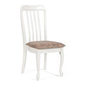 Стул Palermo/Палермо ( PM-SC2 ) дерево гевея, 44х55х97см, ivory white (слоновая кость 2-5), ткань античный коричневый 004-3