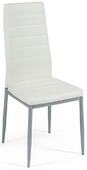 Стул Easy Chair (mod. 24) металл/экокожа, 40x42x95.5, слоновая кость/серый