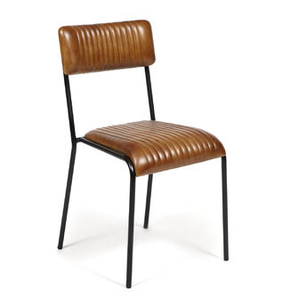 Кресло Secret De Maison KRAFT ( mod. 2682) металл/кожа буйвола, 46x50x98, Античный светлый