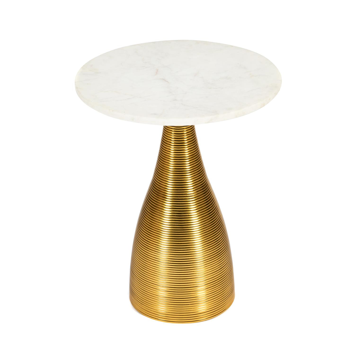 Столик кофейный Secret De Maison CINTRA ( mod. 12473 ) алюминиевый сплав/мрамор, 40,7x40,7x52,7см, золотой/gold