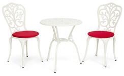 Комплект Secret De Maison Romance (стол +2 стула + 2 подушки) алюминиевый сплав, D60/H67, 53х41х89см, butter white