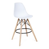 Стул барный Cindy Bar Chair (mod. 80) дерево/металл/пластик, 46х55х106 см, белый
