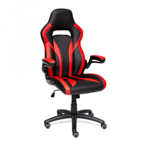 Кресло Rocket кож/зам, черный/красный