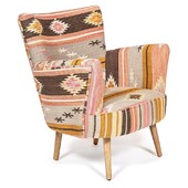 Кресло Secret De Maison ALBA хлопок/дерево манго, 77х76х83см, brown/beige