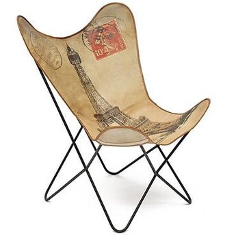 Кресло Secret De Maison PARIS ( mod. 950 ) металл/ткань хлопок, 74х70х91см, натуральный с рисунком