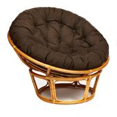 Кресло "PAPASAN" 23/01 W /с подушкой/ диаметр подушки 125 см, 115х101х104 см, Honey (мед), ткань Коричневый, 3М7-147