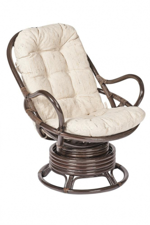 Кресло вращающееся "FLORES" 5005 /с подушкой/ Cognac (коньяк), ткань: хлопок, цвет: натуральный