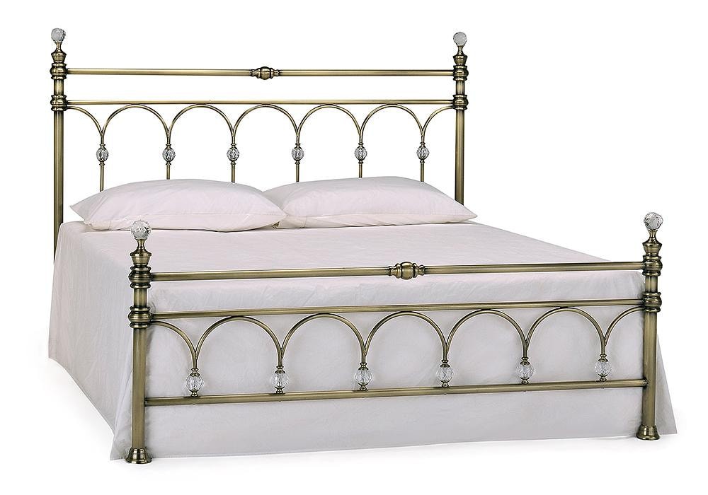 Кровать металлическая WINDSOR 160*200 см (Queen bed), Античная медь (Antique Brass)