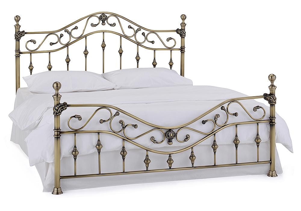 Кровать металлическая CHARLOTTE 160*200 см (Queen bed), цвет: Античная медь (Antique Brass)