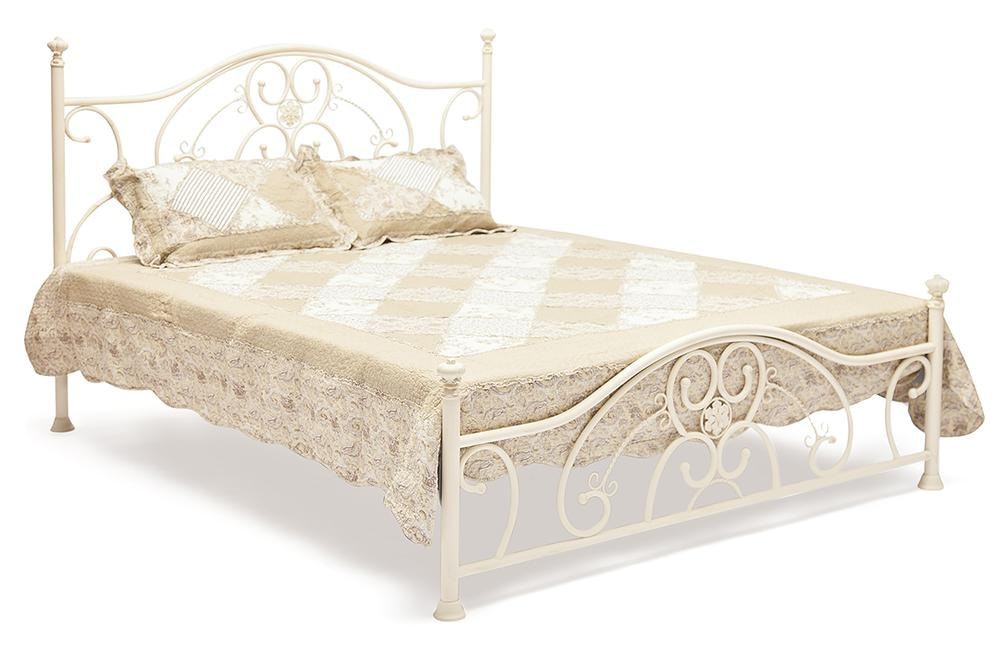Кровать металлическая ELIZABETH 180*200 см (King bed), Античный белый (Antique White)