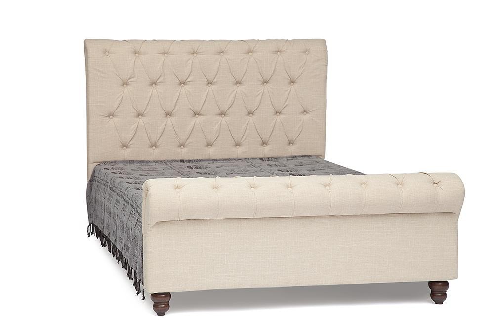 Кровать Secret De Maison VERONICA дерево/ткань: хлопок, 140*200 см (Double bed), бежевый