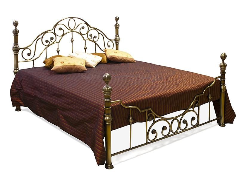 Кровать металлическая VICTORIA 180*200 см (King bed), Античная медь (Antique Brass)