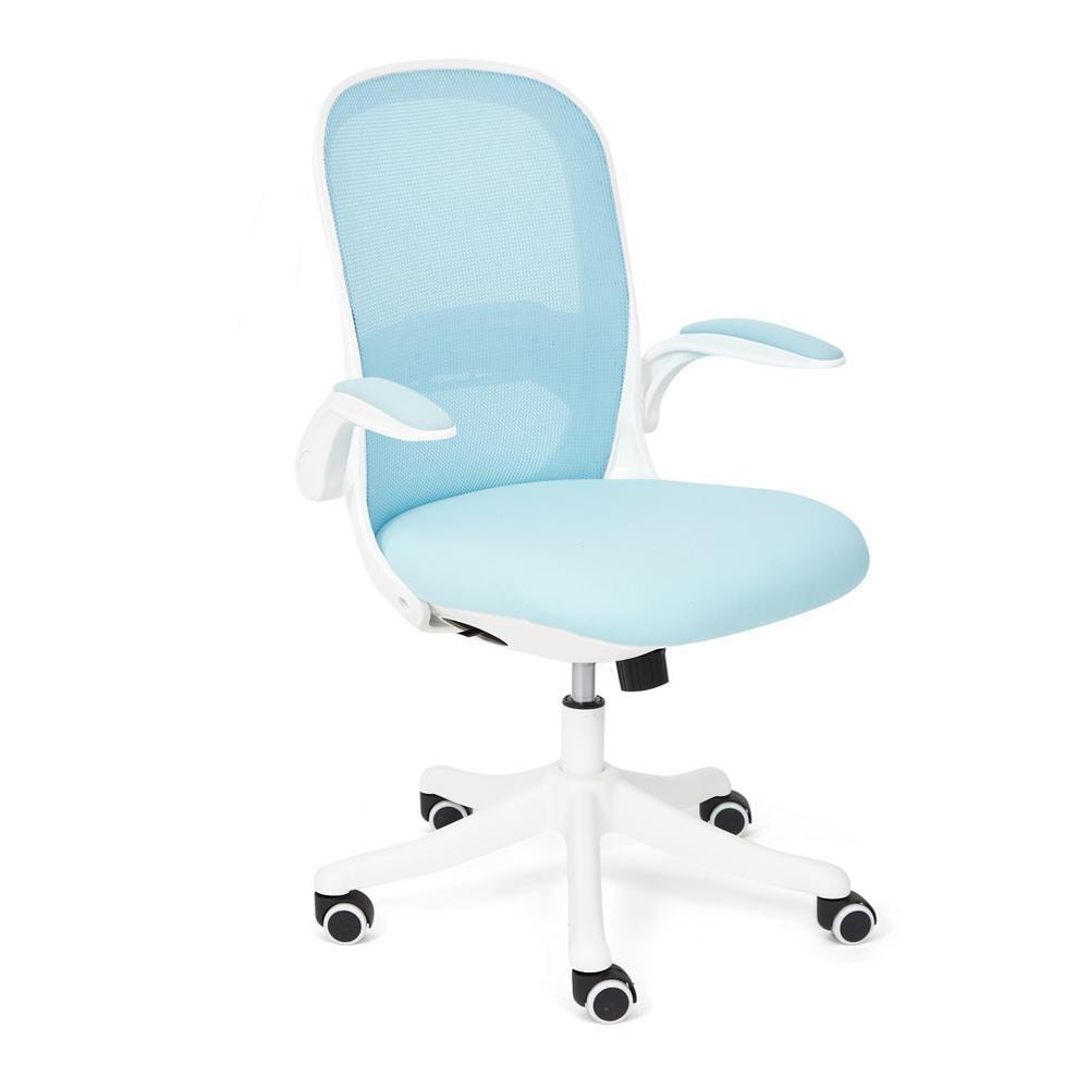 Кресло Happy white ткань, голубой