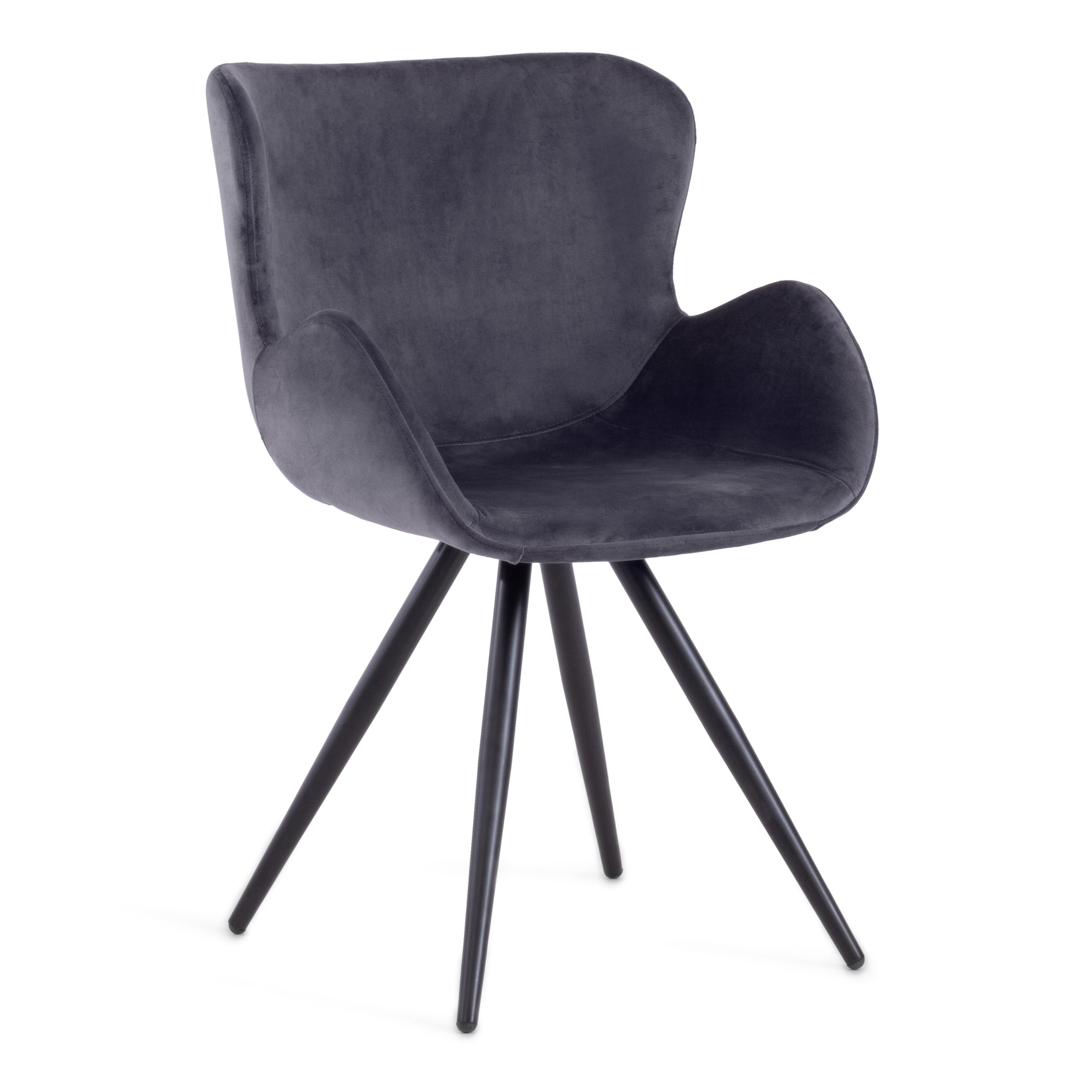 Кресло BOEING ( mod. 9120) металл/вельвет, 42x58x84.5x47см, серый (HLR 21)/черный